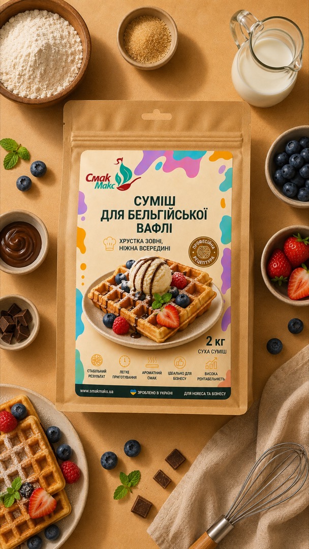 Бельгійська вафля класична ТМ Смакмакс